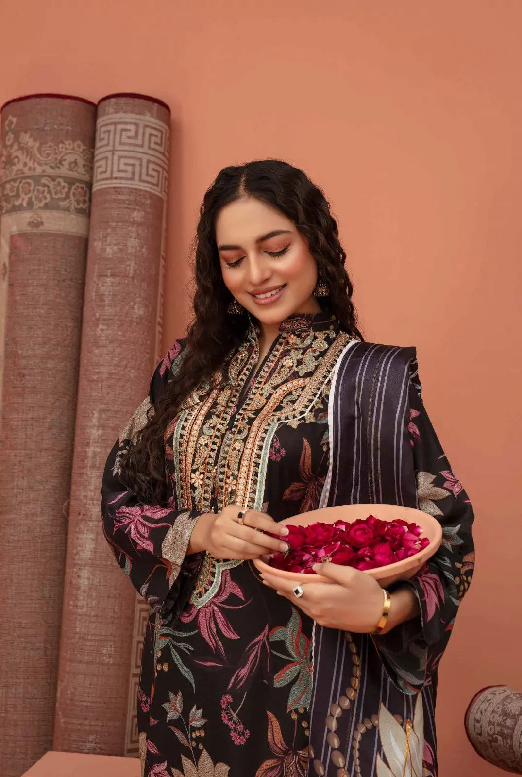 ASHYANA Vol 39 | Embroidered Dhanak 3pc Pakistani Readymade Womenswear  | ART01 (3 Designs)