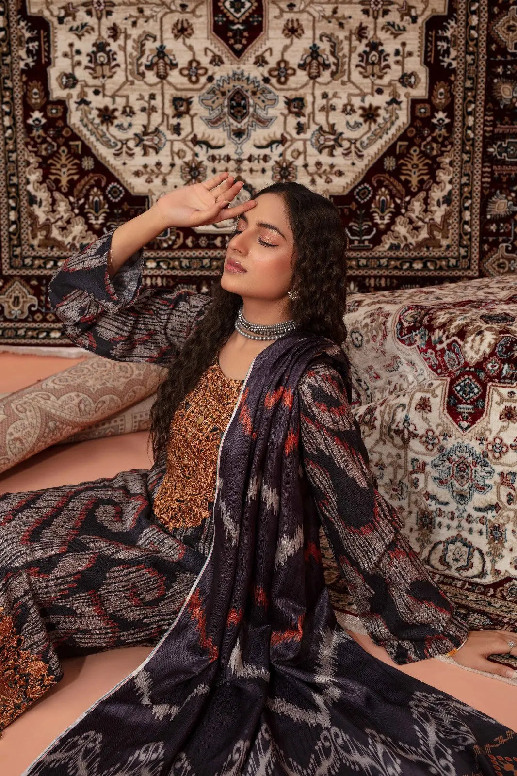 ASHYANA Vol 39 | Embroidered Dhanak 3pc Pakistani Readymade Womenswear  | ART01 (3 Designs) Ashyana