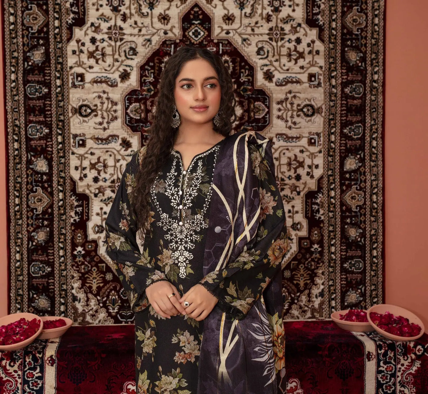 ASHYANA Vol 39 | Embroidered Dhanak 3pc Pakistani Readymade Womenswear  | ART02 (3 Designs) Ashyana