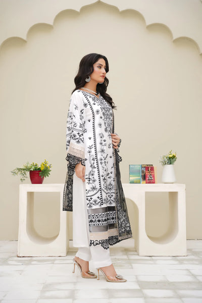 Aiz | Embroidered Stone Linen 3pc Readymade Womenswear Traditional | ANZ003 Aiz