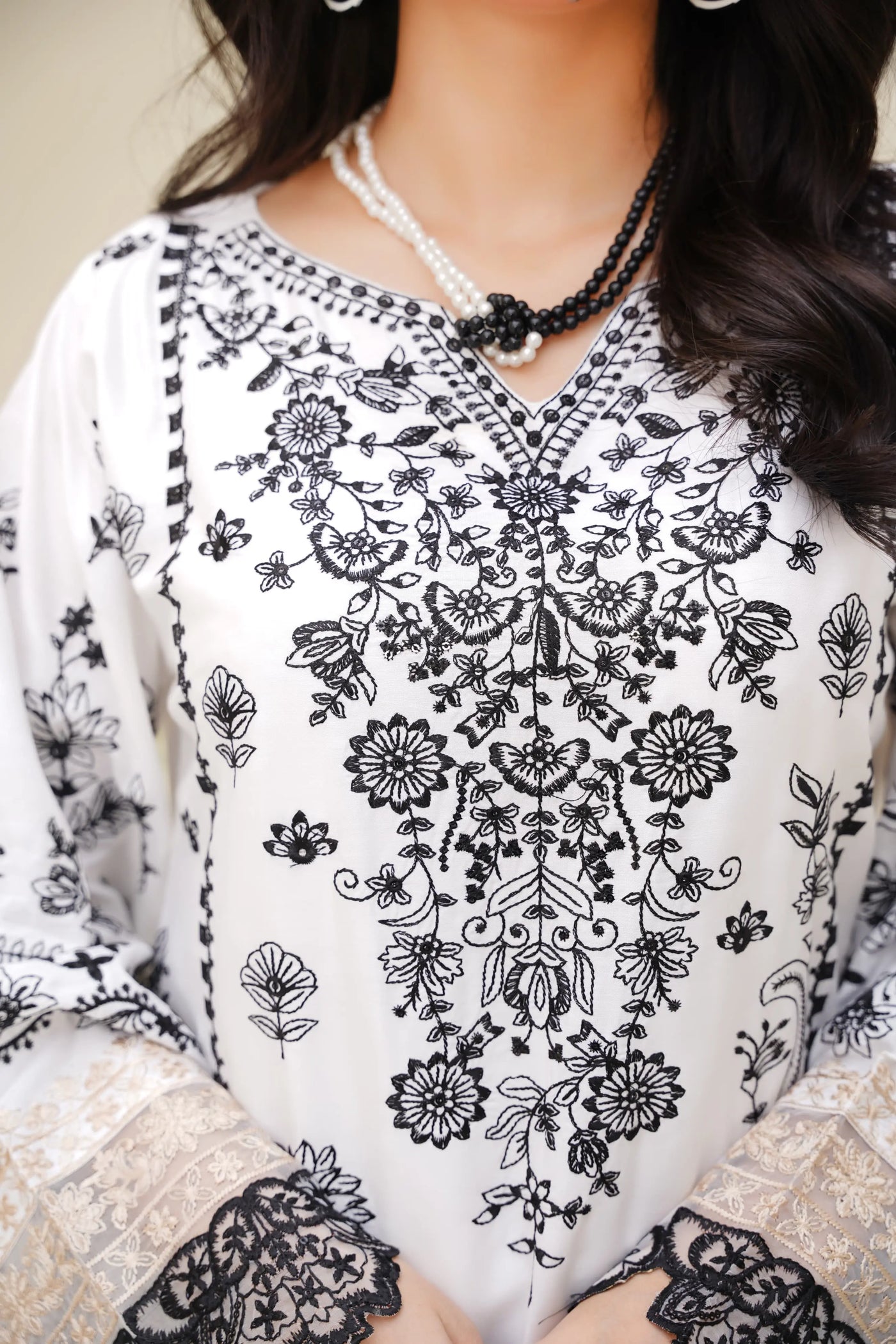 Aiz | Embroidered Stone Linen 3pc Readymade Womenswear Traditional | ANZ003 Aiz