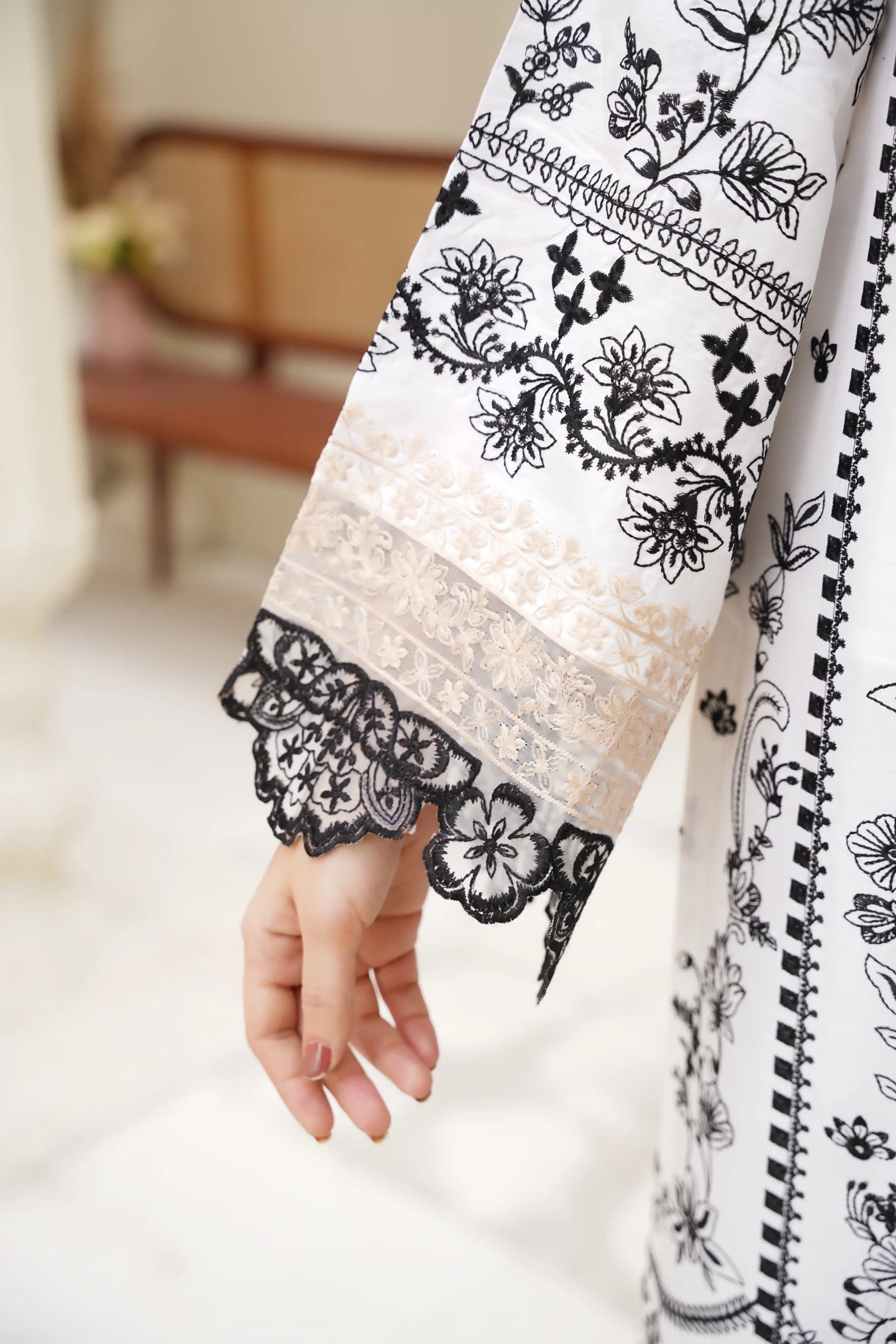 Aiz | Embroidered Stone Linen 3pc Readymade Womenswear Traditional | ANZ003 Aiz