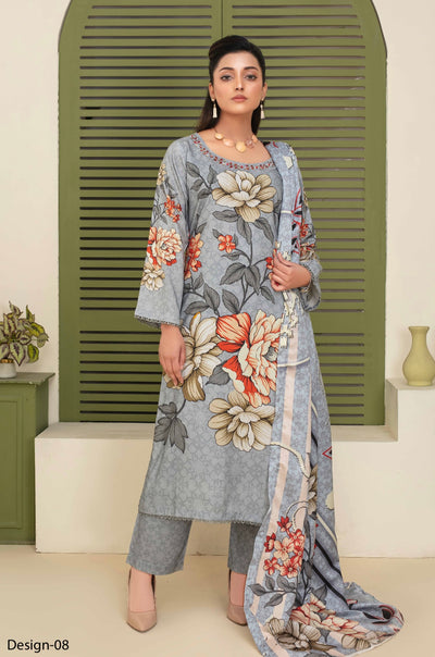 ASHYANA ‘Vol 21’ | Embroidered Handwork Linen 3pc Readymade  | ARD06