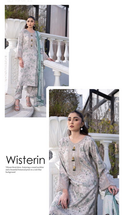 RANIYA.H ‘Safeena’ | Embroidered Dhanak Readymade | RHW-02