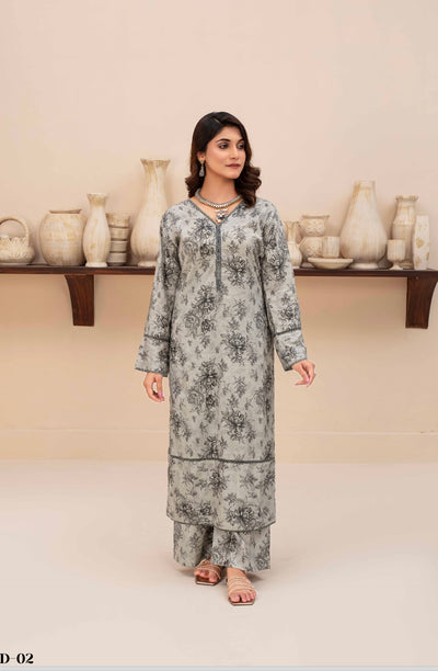 ASHYANA ‘Vol 13 Co Ord’ | Printed Lawn 2pc Readymade  | ARU02