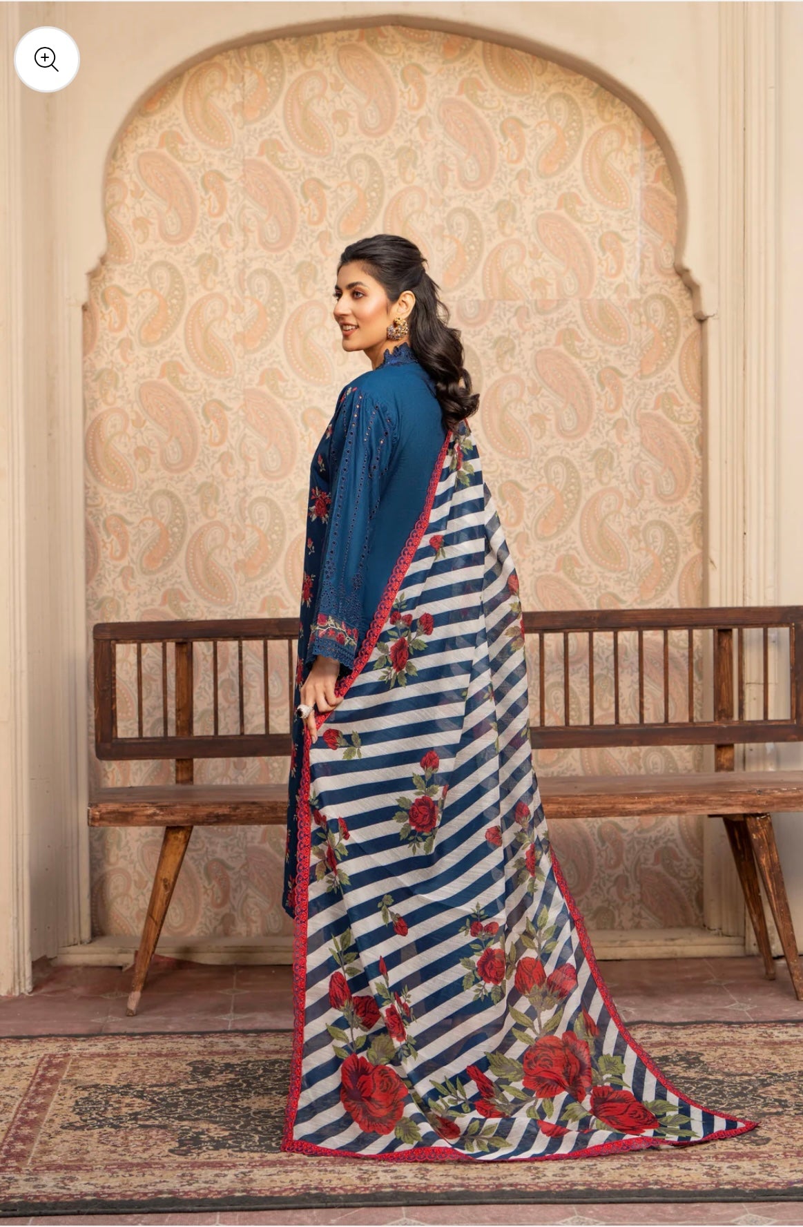 KARMA ‘Kayseria Vol 1’ | Embroidered Cotton Readymade | KC-1420 (Sapphire Blue)