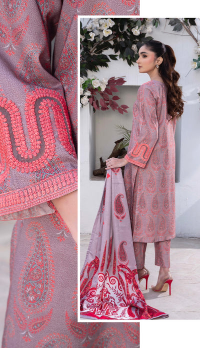 RANIYA.H ‘Safeena’ | Embroidered Dhanak Readymade | RHW-05