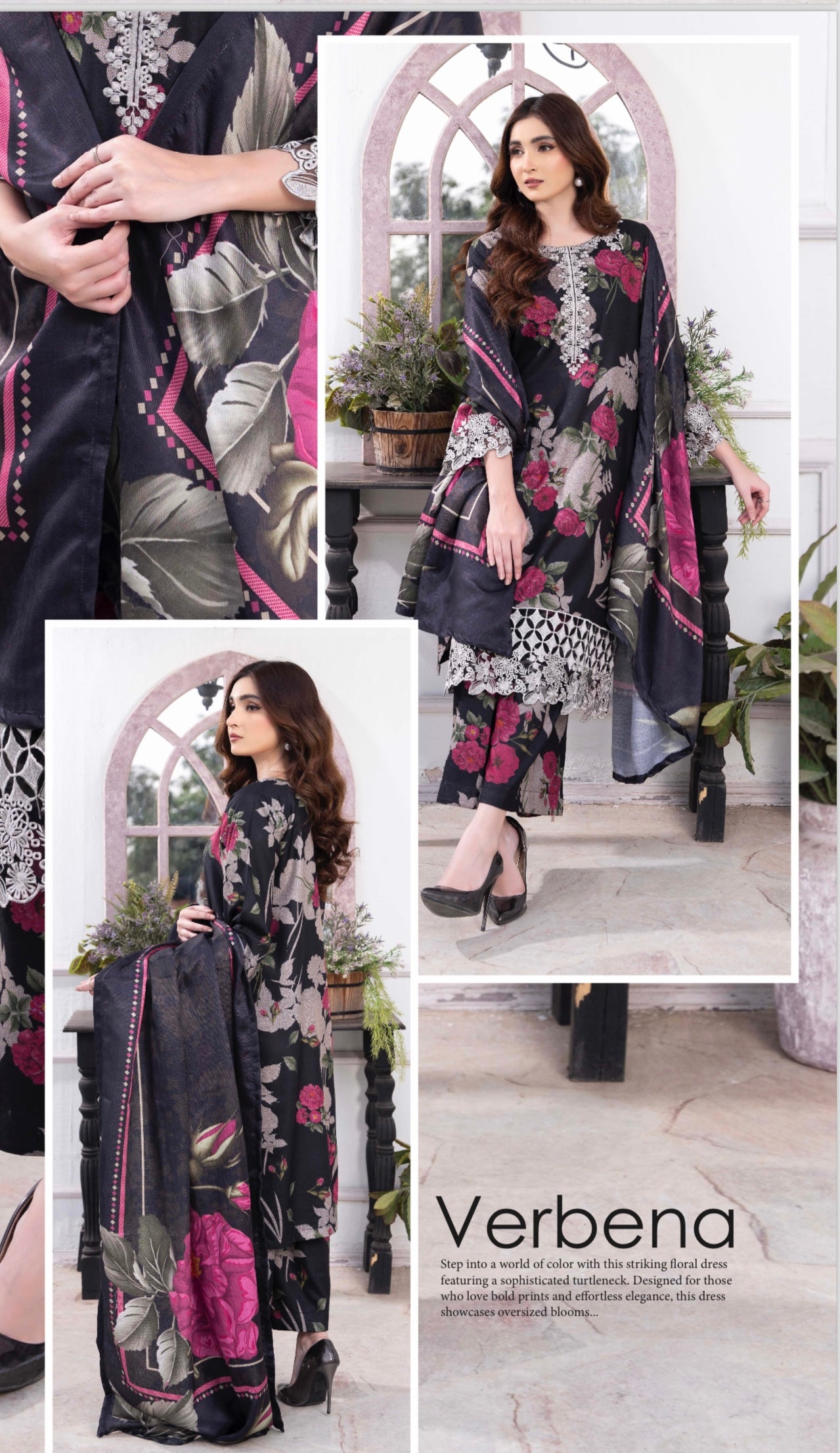 RANIYA.H ‘Safeena’ | Embroidered Dhanak Readymade | RHW-01