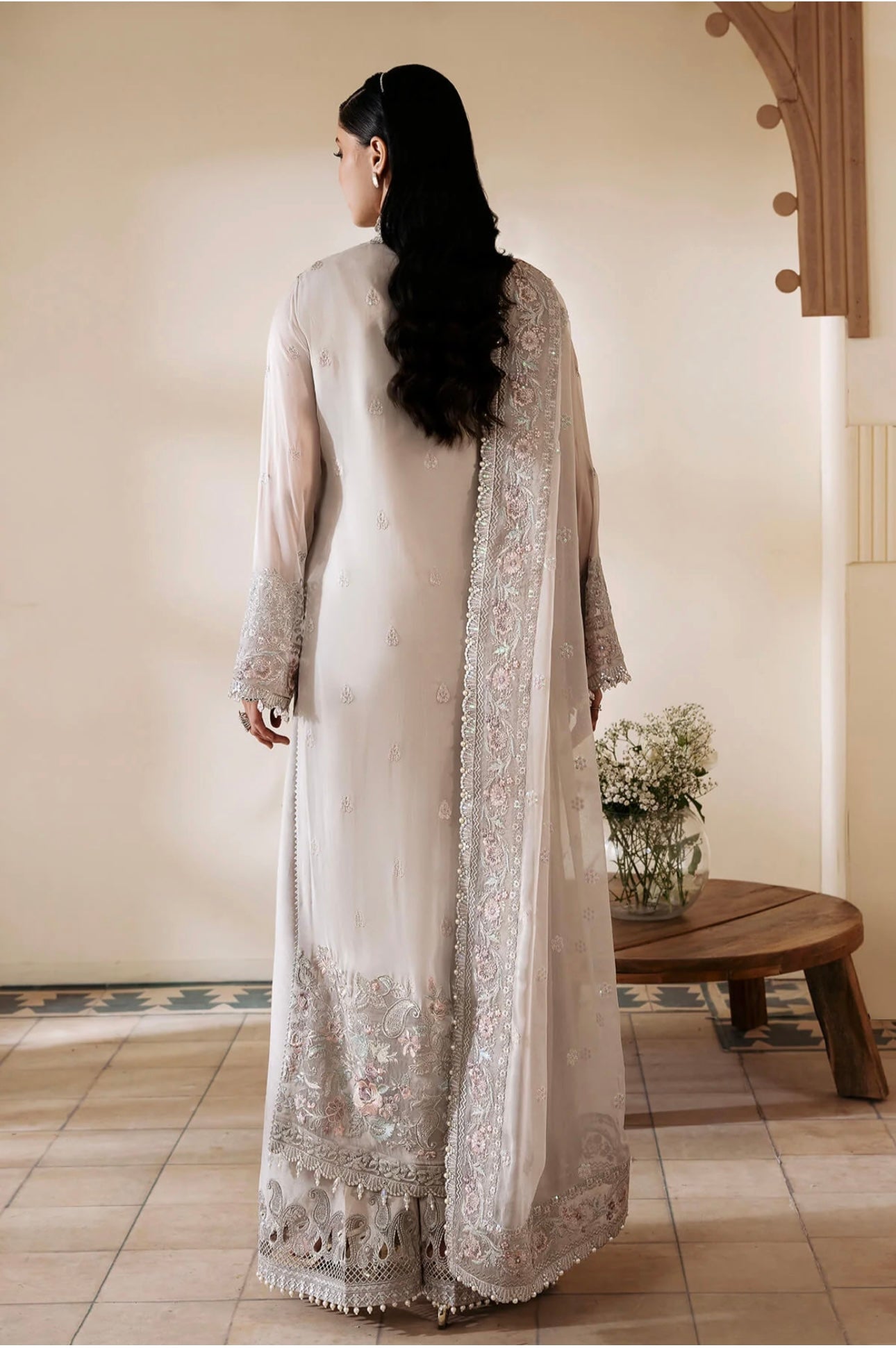 IMROZIA|SERENE PREMIUM ‘Muse’ | Embroidered Chiffon Readymade | S-1079