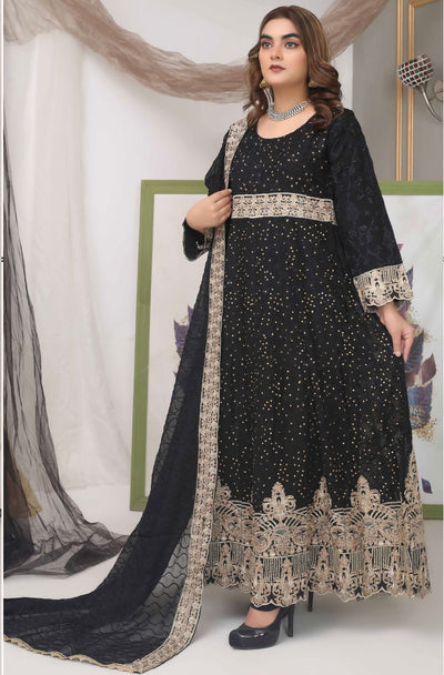 KHADIJAH’S | Chiffon Embroidered Frock Readymade | KJ115