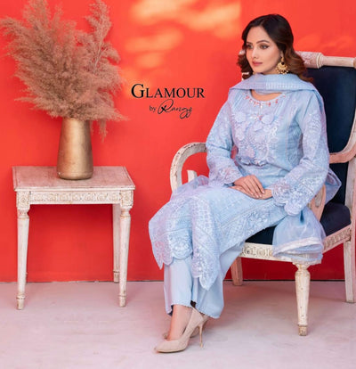 RANGZ ‘Glamour’ | Embroidered Organza Readymade | RGZ046