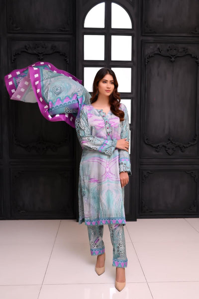 KHADIJAH’S Vol 1 | Embroidered Linen 3pc Readymade | KJ146