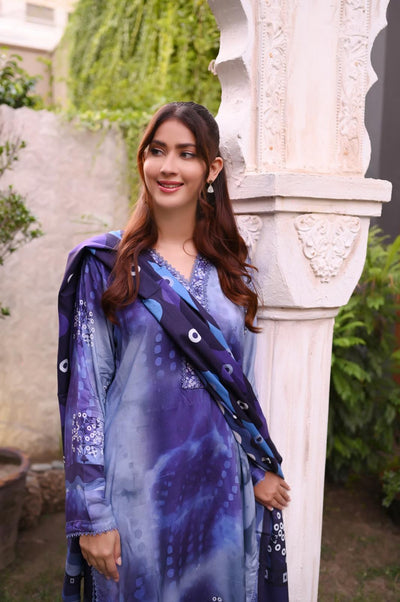 KHADIJAH’S Vol 1 | Embroidered Linen 3pc Readymade | KJ145