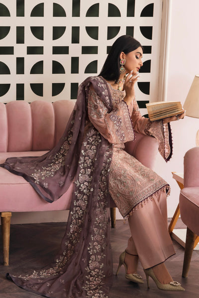 SIMRANS ‘Erica’ | Embroidered Chiffon Readymade | SM642