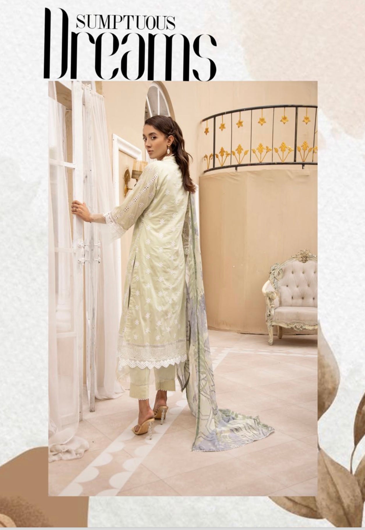 SIMRANS ‘Lawnkari’ | Embroidered Chikankari Readymade | SM593