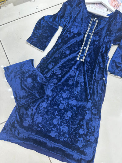 KHADIJAH’S | Embroidered Velvet 2pc Readymade | KJ154