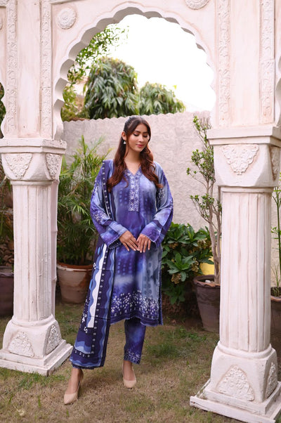 KHADIJAH’S Vol 1 | Embroidered Linen 3pc Readymade | KJ145