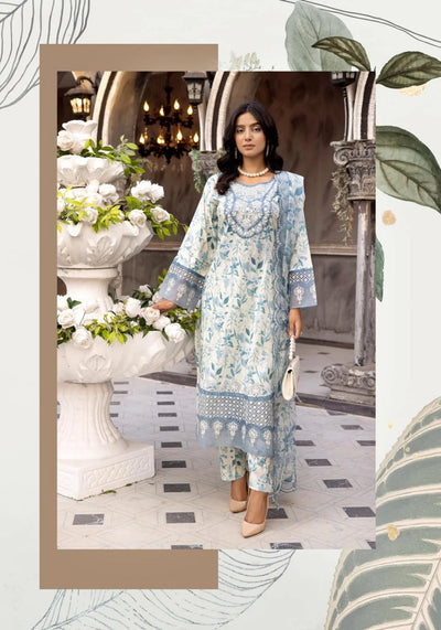 SIMRANS ‘Ethnic’ | Embroidered Silk lawn Readymade | SM586