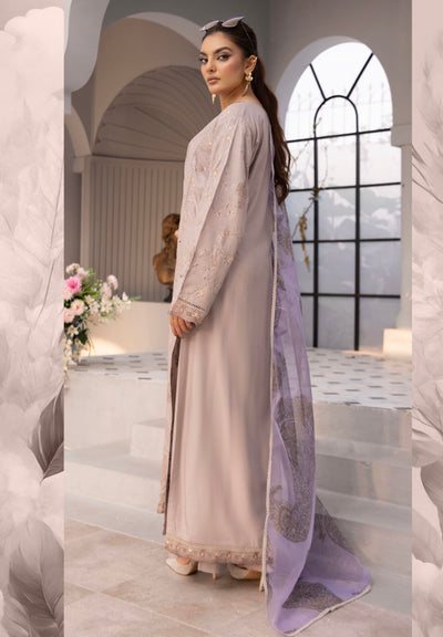 SIMRANS ‘Amelia’ | Embroidered Luxury Linen Readymade | SM704