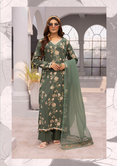 SIMRANS ‘Ethnic Lux’ | Embroidered Linen Readymade | SM695