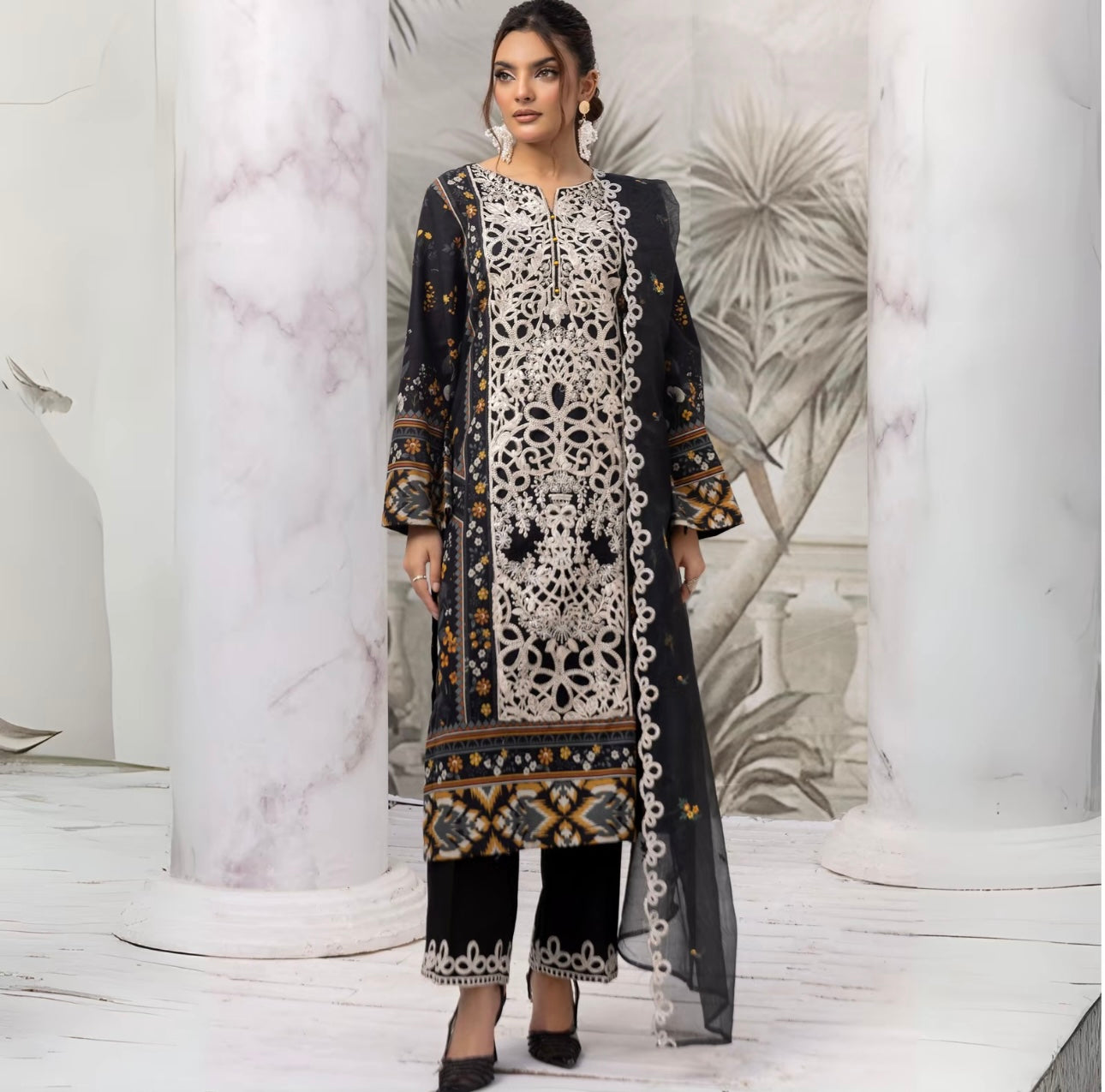 SIMRANS ‘Fiesta’ | Embroidered Khaddar Readymade | SM713