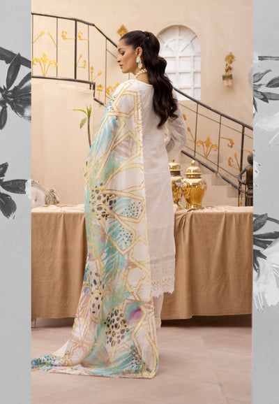 SIMRANS ‘Lawnkari’ | Embroidered Chikankari Readymade | SM595