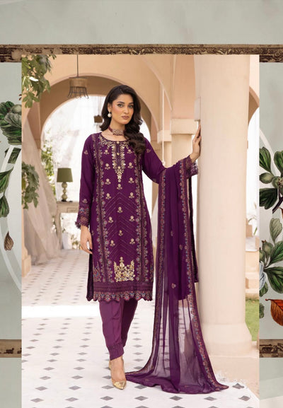 SIMRANS ‘Agha Noor Inspired’ | Embroidered Chiffon Readymade | SM625