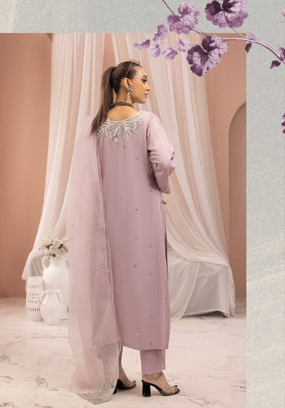 SIMRANS ‘Manzil’ | Embroidered Viscose Readymade | SM659 (Lilac)