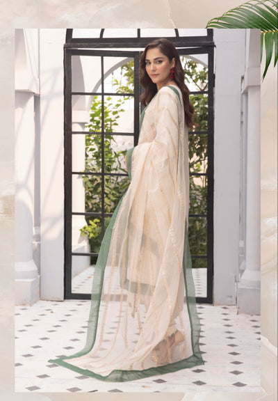 SIMRANS ‘Amelia’ | Embroidered Luxury Linen Readymade | SM702