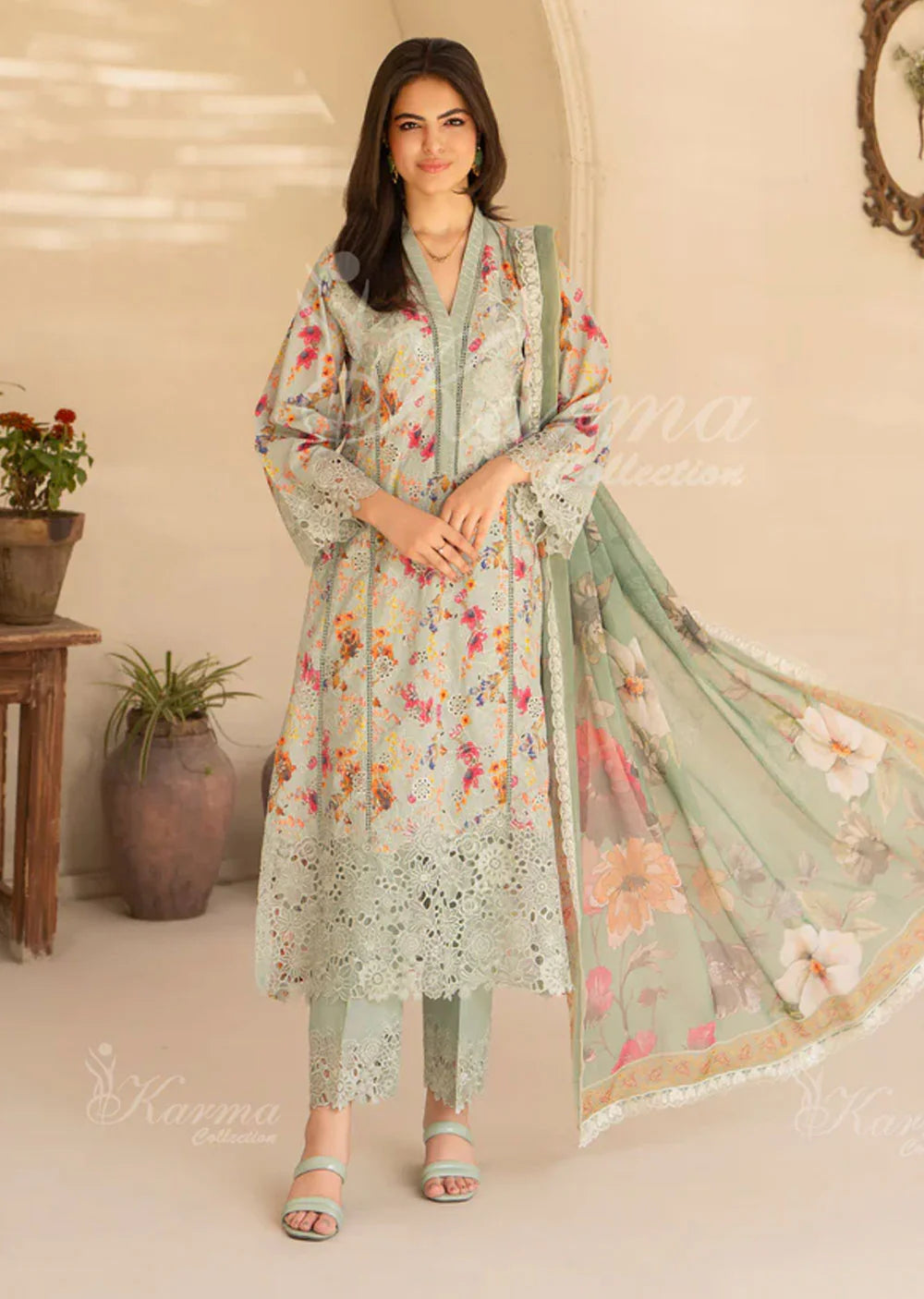 KARMA ‘Gul Posh’ | Embroidered Cotton Readymade | KMA-1373