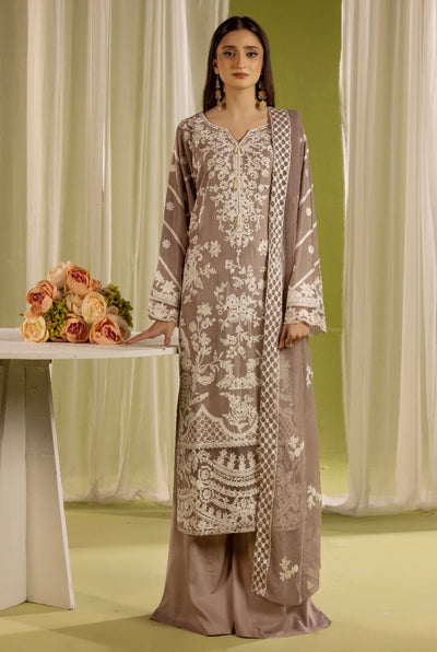 SIMRANS ‘Kismet’ | Embroidered Linen Handwork Readymade | SM760 (Dusty Pink)