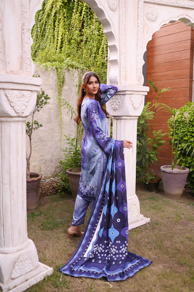 KHADIJAH’S Vol 1 | Embroidered Linen 3pc Readymade | KJ145