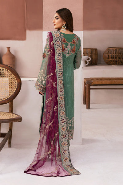 RAMSHA ‘Arzoo’ | Embroidered Chiffon Readymade | U103