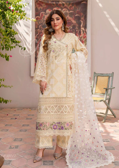 KARMA Collection | Embroidered Cotton Readymade | KMA-1368 (Beige)