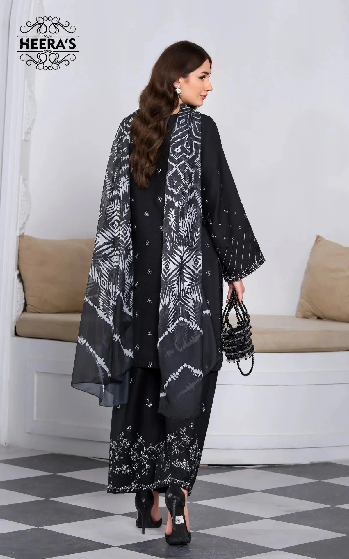 HEERAS | Luxury Embroidered Viscose Readymade Traditional Womenswear | HSS030 Heeras