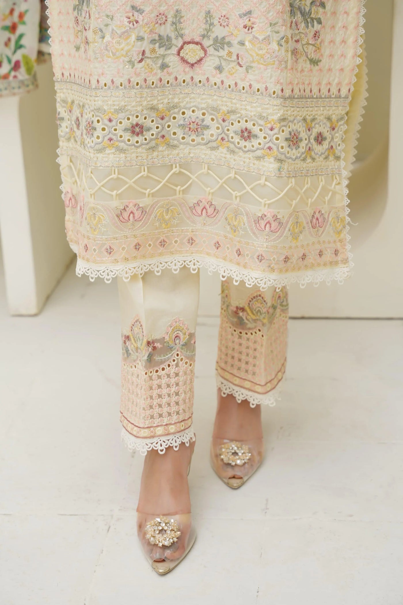 Inspired | Embroidered Cotton Readymade Womenswear Formal Traditional | SC193 S Creations