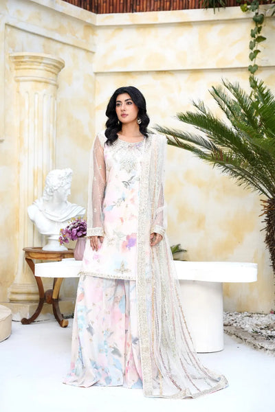 Inspired | Embroidered Net Plazzo Readymade Womenswear Formal Traditional | SC194 S Creations