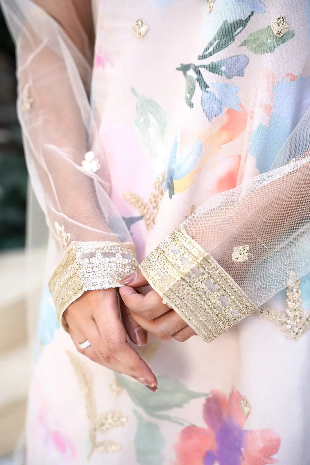 Inspired | Embroidered Net Plazzo Readymade Womenswear Formal Traditional | SC194 S Creations