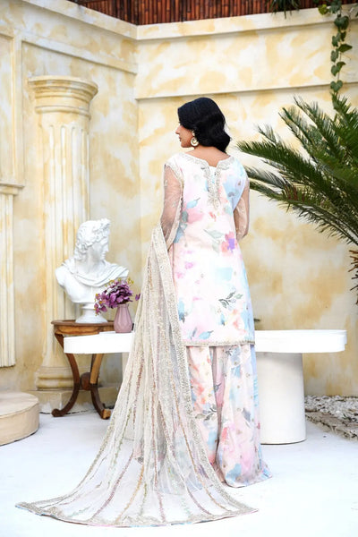 Inspired | Embroidered Net Plazzo Readymade Womenswear Formal Traditional | SC194 S Creations