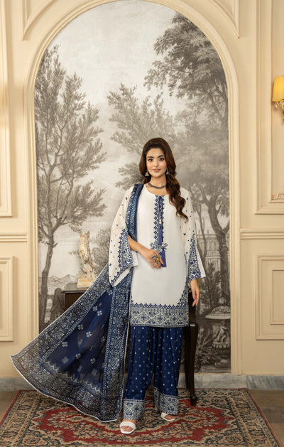 KARMA ‘Roohi’ | Embroidered Chiffon Pakistani Readymade Traditional Wonensweae | F-463