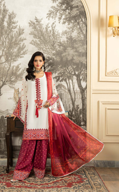 KARMA ‘Roohi’ | Embroidered Chiffon Pakistani Readymade Traditional Wonensweae | F-463