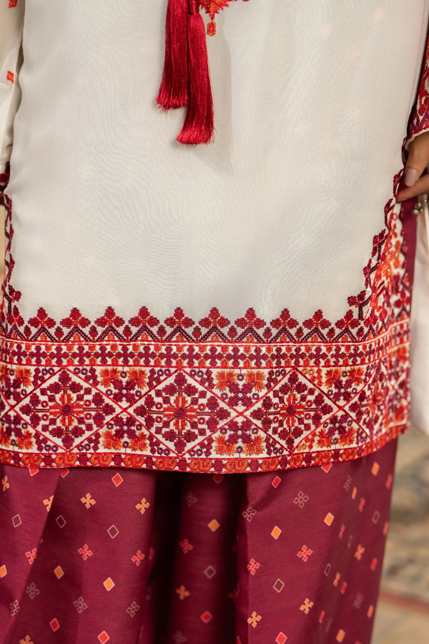 KARMA ‘Roohi’ | Embroidered Chiffon Pakistani Readymade Traditional Wonensweae | F-463