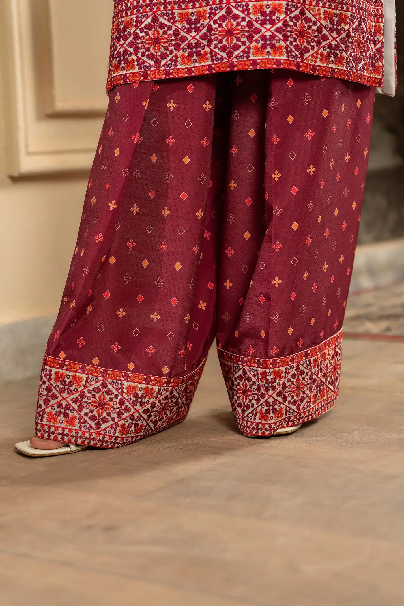 KARMA ‘Roohi’ | Embroidered Chiffon Pakistani Readymade Traditional Wonensweae | F-463