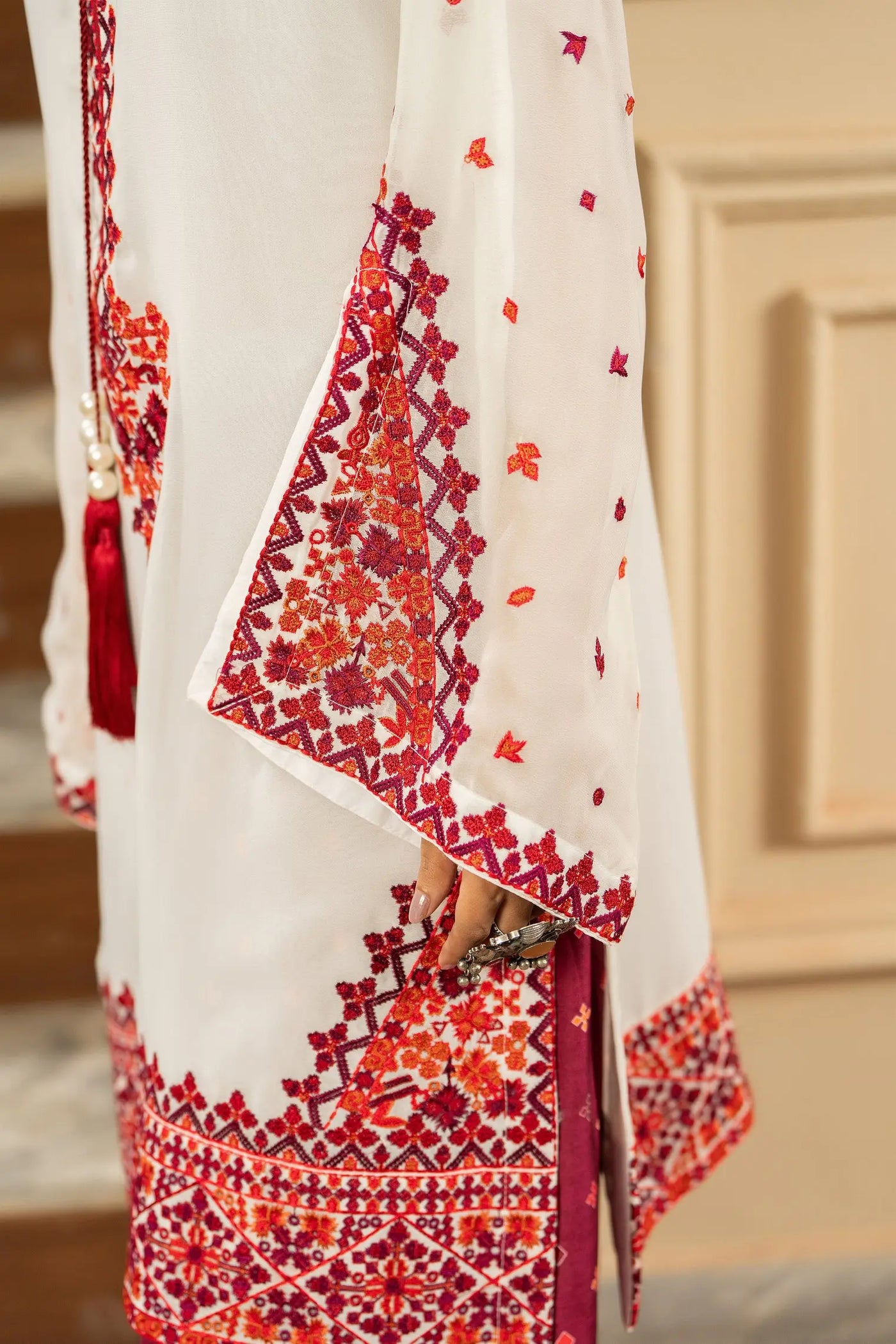 KARMA ‘Roohi’ | Embroidered Chiffon Pakistani Readymade Traditional Wonensweae | F-463