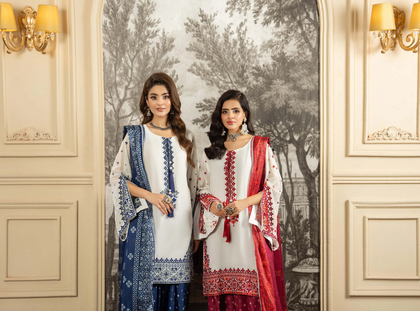 KARMA ‘Roohi’ | Embroidered Chiffon Pakistani Readymade Traditional Wonensweae | F-463