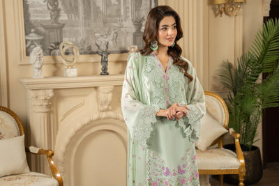 KARMA ‘Roohi’ | Embroidered Chiffon Pakistani Readymade Traditional Wonensweae | F-464 Karma