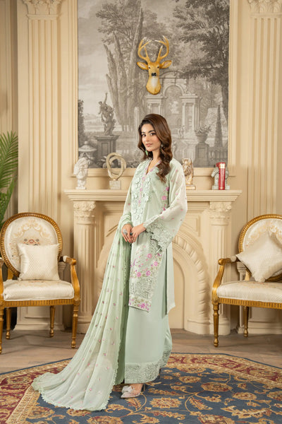 KARMA ‘Roohi’ | Embroidered Chiffon Pakistani Readymade Traditional Wonensweae | F-464 Karma