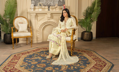 KARMA ‘Roohi’ | Embroidered Chiffon Pakistani Readymade Traditional Wonensweae | F-464