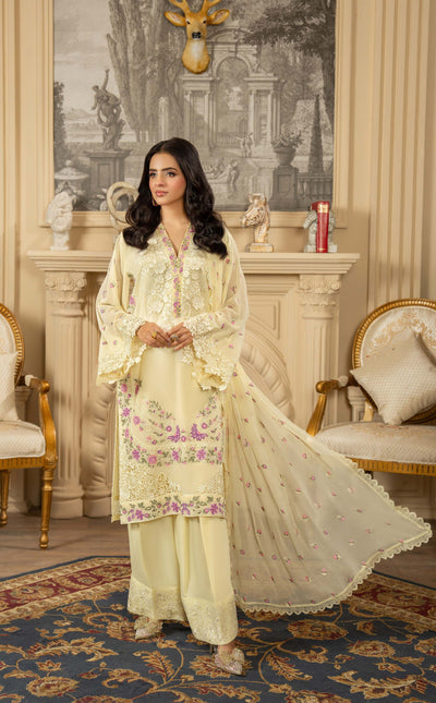 KARMA ‘Roohi’ | Embroidered Chiffon Pakistani Readymade Traditional Wonensweae | F-464