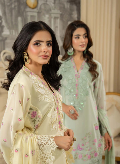 KARMA ‘Roohi’ | Embroidered Chiffon Pakistani Readymade Traditional Wonensweae | F-464